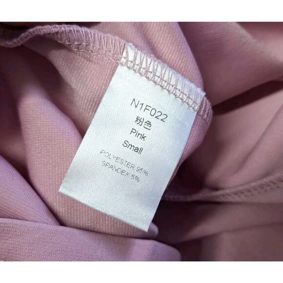 Women‎ Dress Lace V Neck Ruffle Sleeve Casual Short Mini Dress Pink Size S - Picture 9 of 11